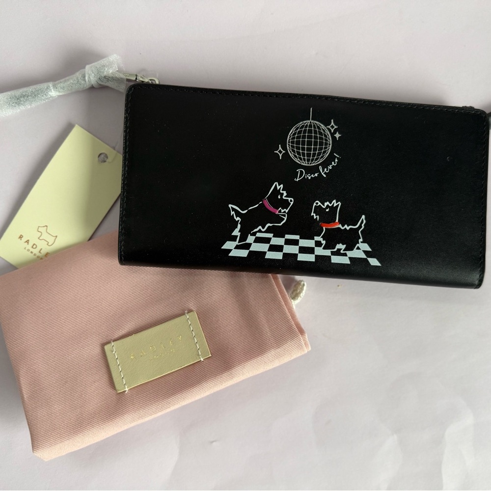 NWT RADLEY LONDON Disco Fever Black Large Bifold Wallet & Dust Bag - Picture 7 of 7